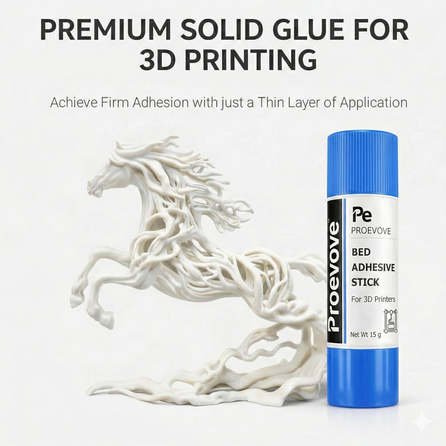 Proevove™ 3D Printer Bed Adhesive Stick – Pack of 3 (15g Each) — usage example