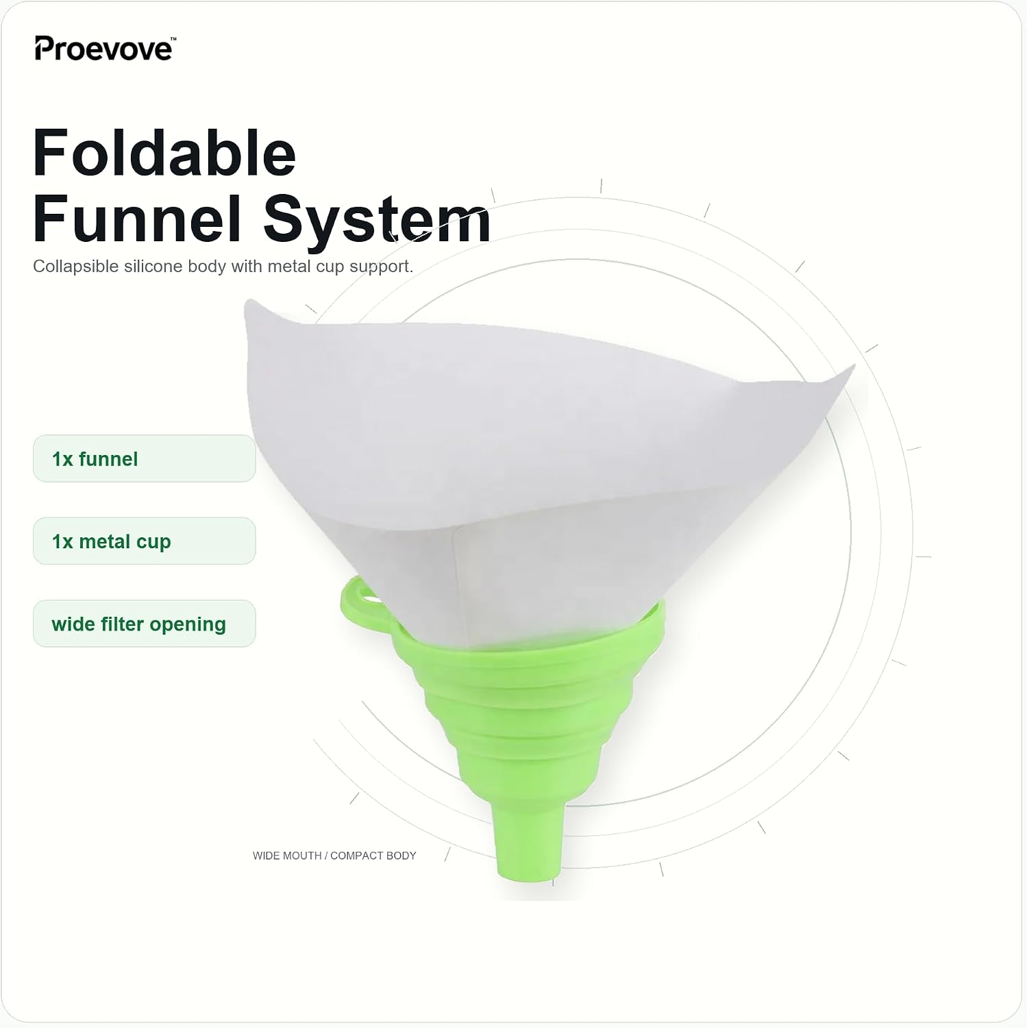 Proevove™ Resin Filter Funnel Kit — 20 Pieces — compatibility